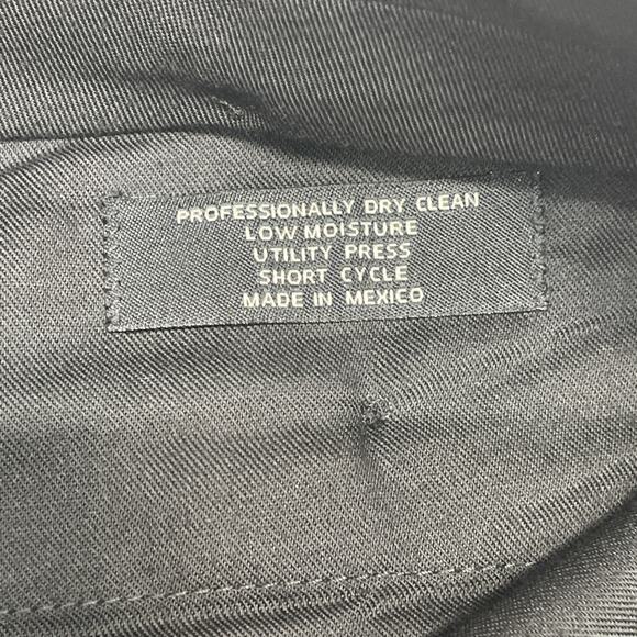 Jos A Bank Executive Tailored Fit 36x32.5 Wool Dress Pants Black Flat Front READ - Picture 9 of 9